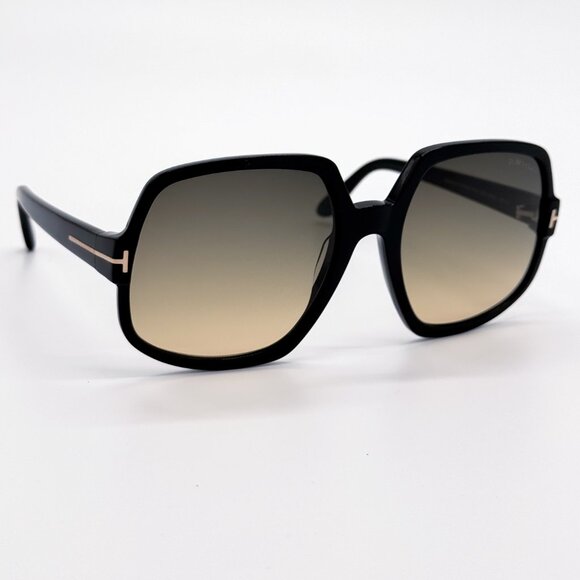 NEW TOM FORD DELPHINE-02 TF992 01B WOMEN SUNGLASSES  FT0992/S BLACK GREY BROWN - Picture 6 of 11